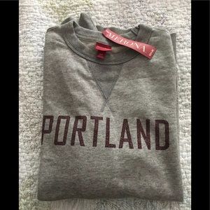 Mens Merona Heather Gray Portland Crew Sweatshirt